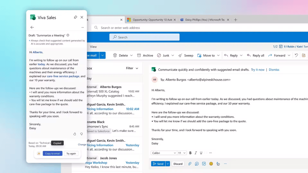 Techsplained Microsoft Sales Copilot Viva Sales CRM Cegeka Österreich