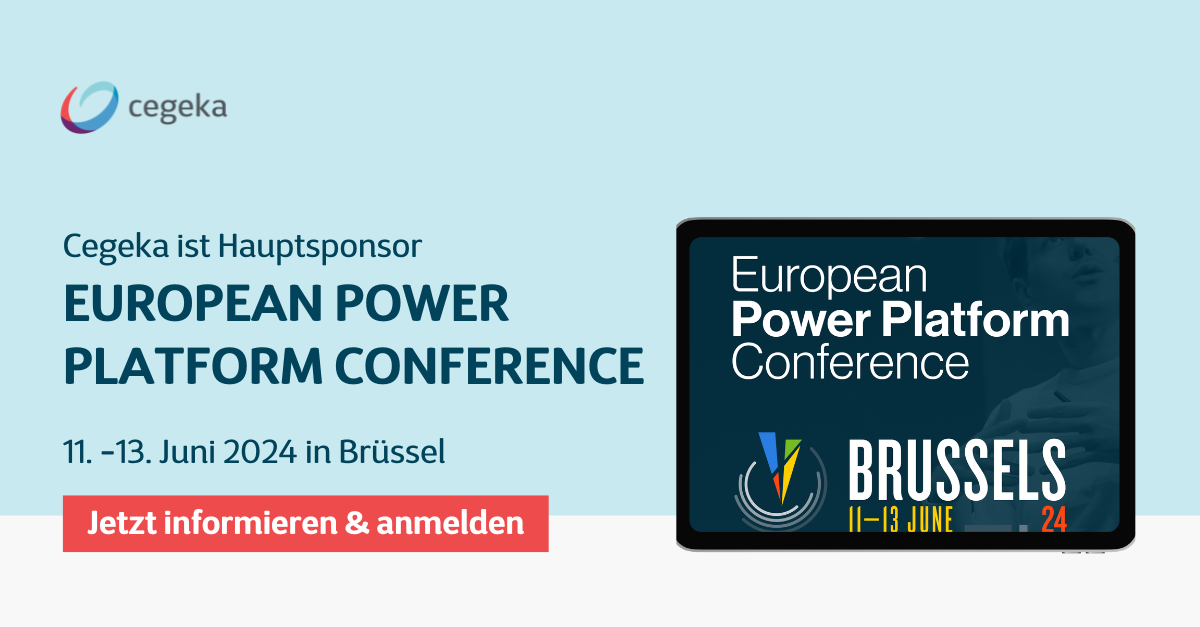 Event - Sponsor - European Power Platform Conference - Juni 2024 - Brüssel - Cegeka - Microsoft  