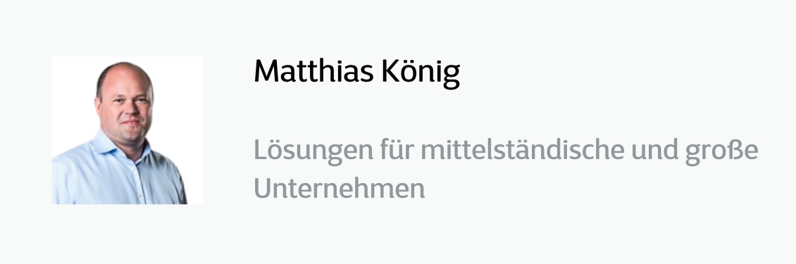 Matthias Koenig, Sales, Cegeka, Kontakt aufnehmen