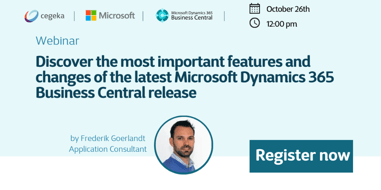 Discover the most important features and changes of the latest Microsoft Dynamics 365 Business Central release - October 26th, 2023