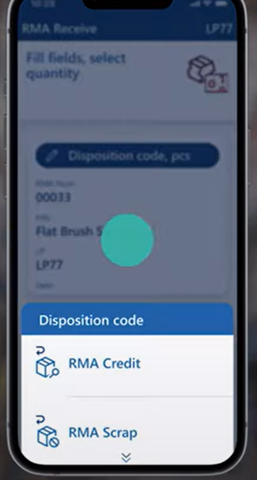 mobile WMS app dynamics 365 supply chain management