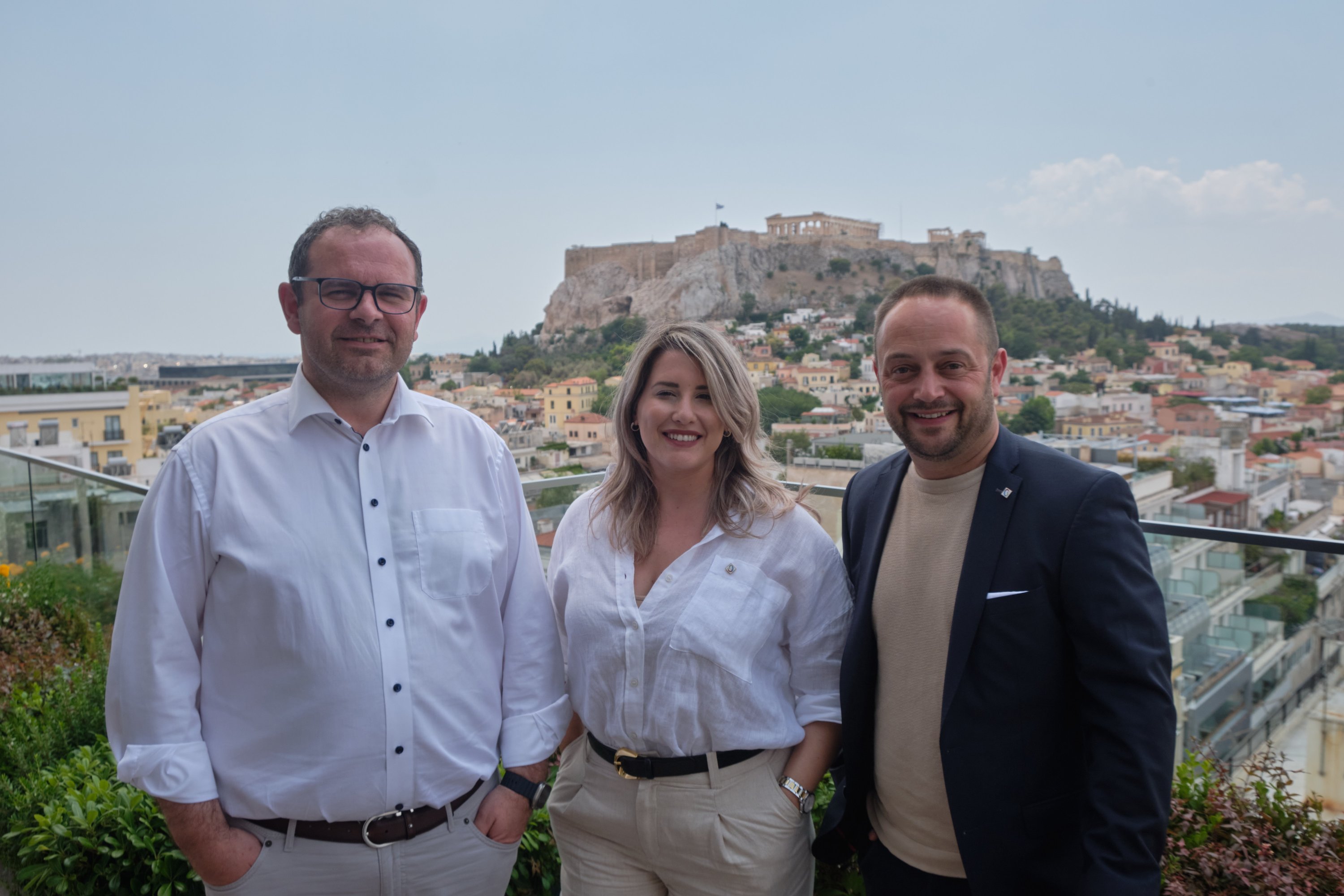  Tom De Vos, Director EDC, Xanthippi Kalakani, HR Business Partner and Sergio Destino, Global Operational Marketing Director