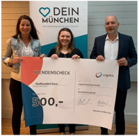 Spendenscheck Übergabe Dein München gGmbH - Bild Pressemitteilung-1