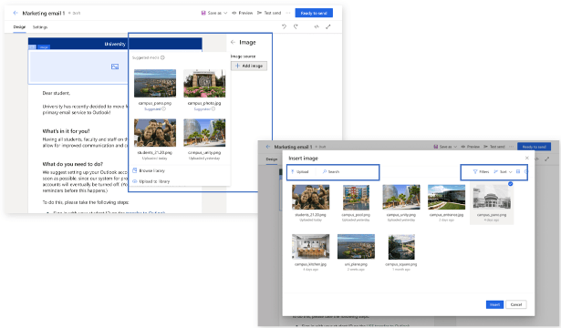 AI will help you select the best assets for your campaigns in Microsoft Dynamics 365 Marketing