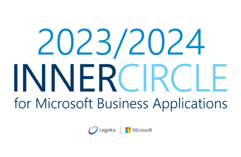 Cegeka Microsoft Business Applications Inner Circle Award 2023 2024 AT