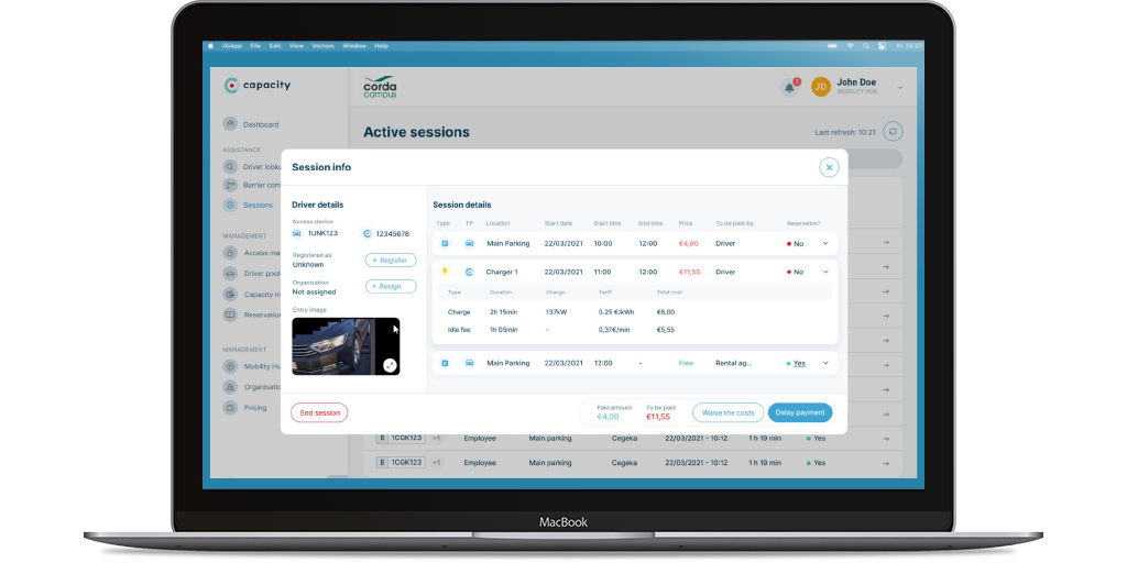 Capacity - Smart parking and EV platform