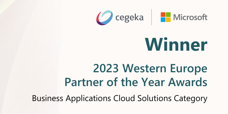 Cegeka recognized as the winner of 2023 Microsoft Western Europe Business Applications Partner of the Year Award