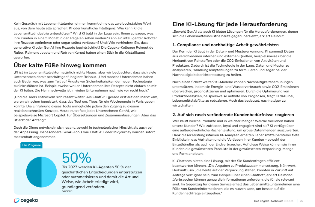 Cegeka Kochbuch Vorschau Prognose