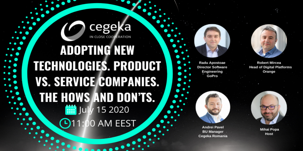 Webinar: Adopting new technologies. Product vs service companies.